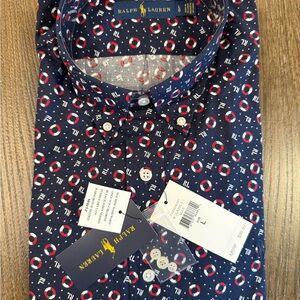 Ralph Lauren Blue Lifesaver Button Down Shirt